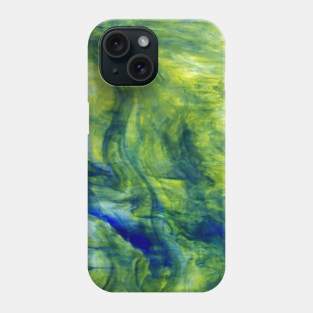 Green and Blue Glass Swirl Phone Case