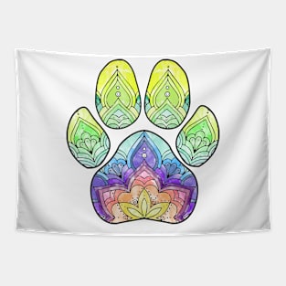 Festival Mandala Paw Print Tapestry