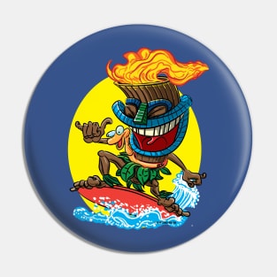 Tiki Time Surfer Pin