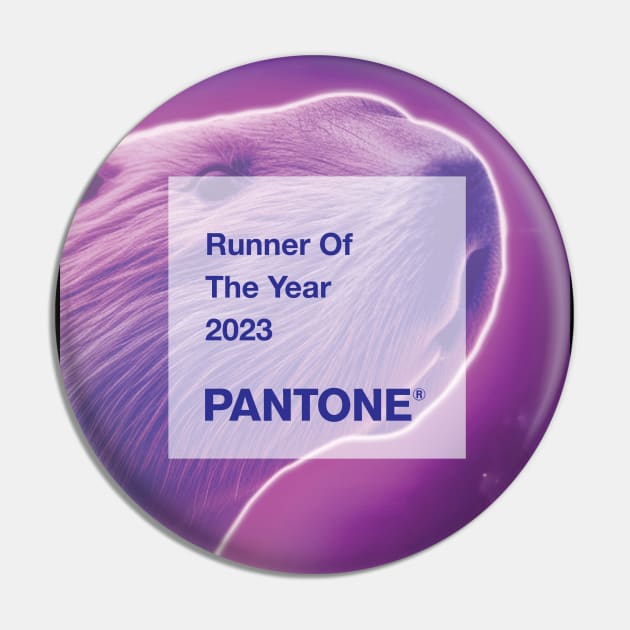 Pantone Runner of the year, Capyrunner Pin by theartistmusician