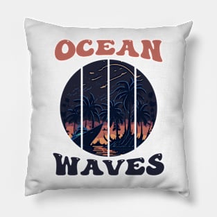 ocean waves sea adventure Pillow