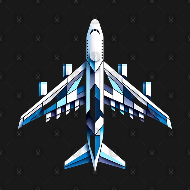 Geometric Jumbo | Boeing 747 Tee by Graphic Wonders Emporium