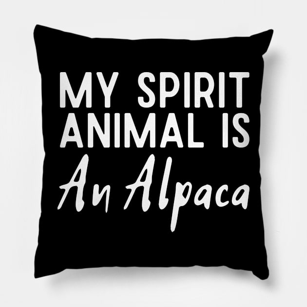 My Spirit Animal  Is An Alpaca Pillow by HobbyAndArt