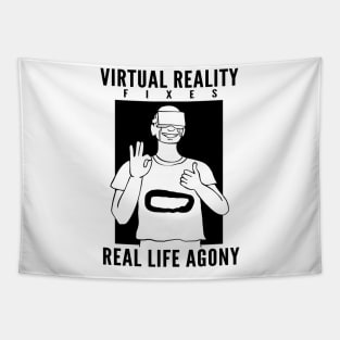 Virtual reality VR gamer enthusiast Tapestry