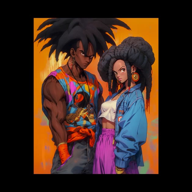 Dragon Afro - Couple - #0002 by diegosilva.arts