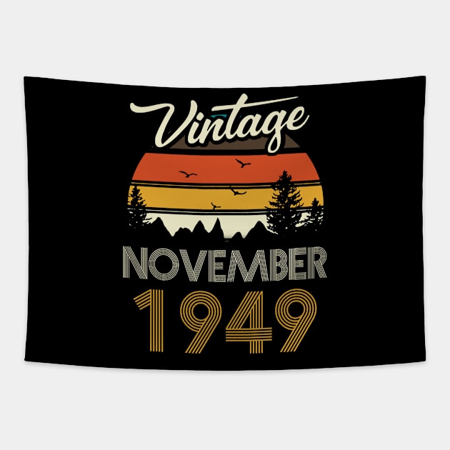 1949 - Vintage November Birthday Gift Shirt Tapestry by ReneeCummings