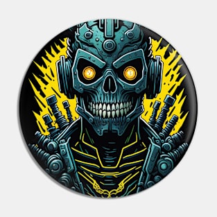 Cyborg Heads Pin