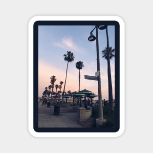 Venice Beach Boardwalk Sunset Magnet