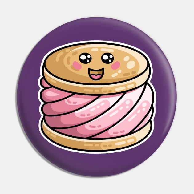 Kawaii Cute Ice Cream Sandwich Pin by freeves