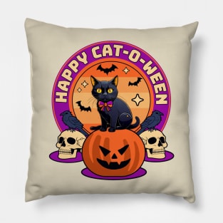 Happy Cat-O-Ween Pillow