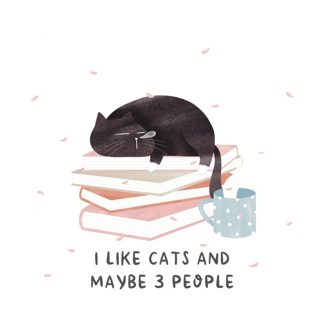 I like cats and maybe 3 people by Moonaries illo