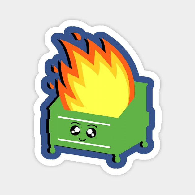 Dumpster Fire Magnet by KramerArt