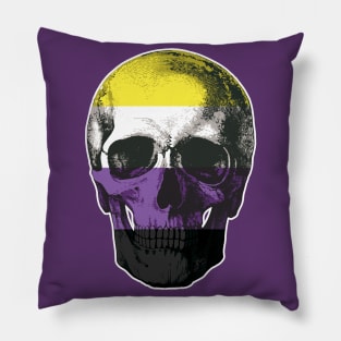 Non-Binary Skull Pillow