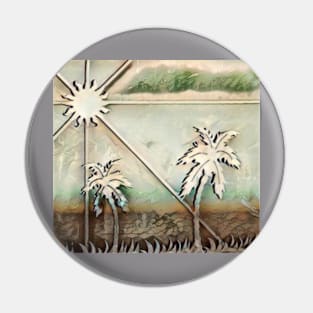 Sun And Palm Trees Pin