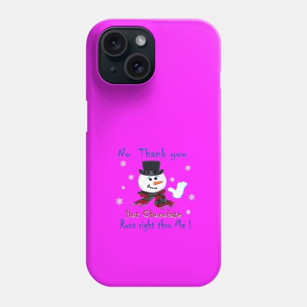 Hot chocolate for snowman Phone Case by KJKlassiks