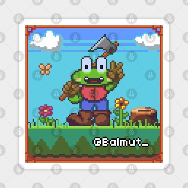 Frog Lumberjack-Recolour Magnet by ThrallOfTime