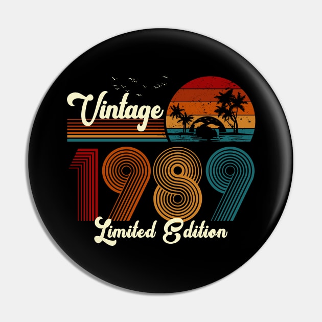 Vintage 1989 Shirt Limited Edition 31st Birthday Gift Pin by Damsin