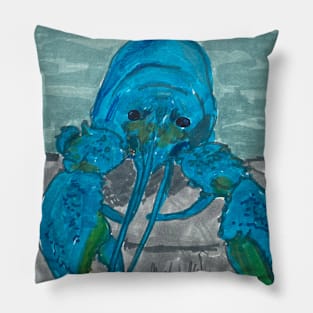 Blue lobster Pillow