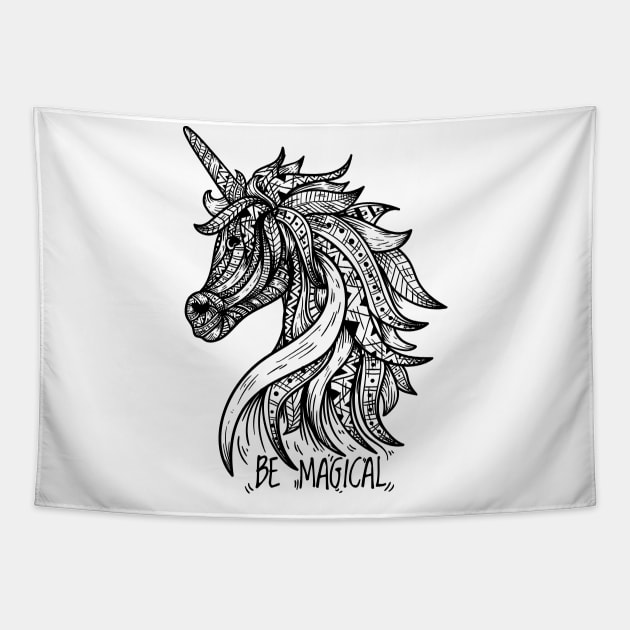 UNICORN BE MAGICAL Tapestry by animales_planet