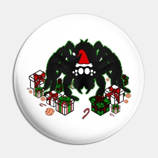 Santa Spider w/ Presents (Green Peppermint 2) Pin