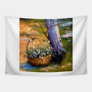 Snowdrops in the basket Tapestry