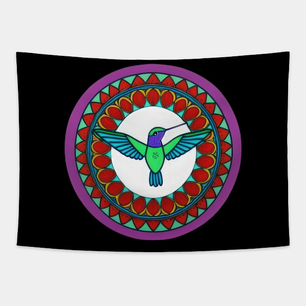 Hummingbird: Beautiful, Bright, & Colorful  | Tapestry by Subconscious Pictures