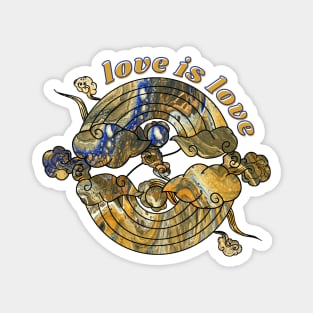 Love is Love Rainbows - Golden Warrior Magnet