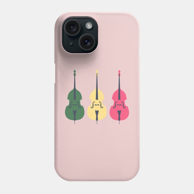 Trio of Bright  Double Basses Phone Case by NattyDesigns