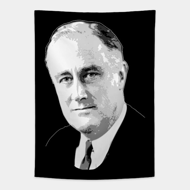 Franklin D. Roosevelt Black and White Tapestry by Nerd_art