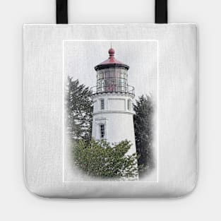 Umpqua River Lighthouse Sketched Tote