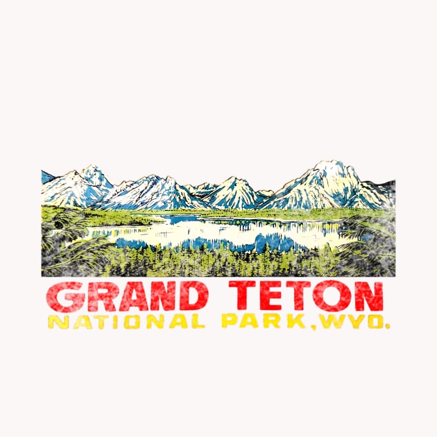 Grand Teton National Park Vintage by Hilda74