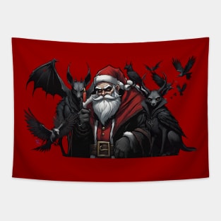 Dark Gothic Santa Tapestry