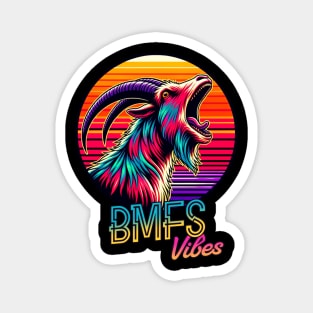 BMFS Billy Goat 90s Retro Sunset Magnet