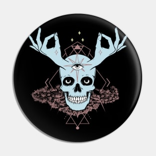 Skull Meditation Pin