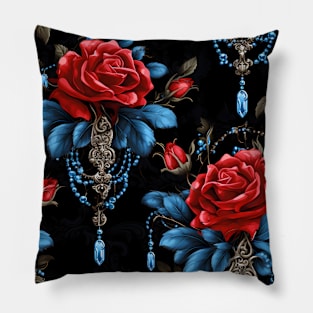 Gems And Roses Pillow