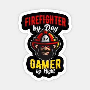 Firefighter Gamer Fire Department Magnet