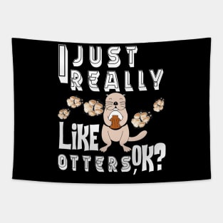 Otter gifts for otter lovers ,her Otter half Tapestry