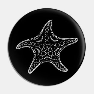 Starfish (black/white) Pin