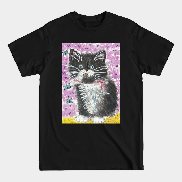 Disover cute kitten cat butterflies - Cute Kittens - T-Shirt