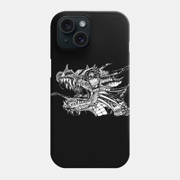 White dragon Phone Case by Evgeniya