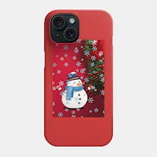 Christmas snowman design Phone Case