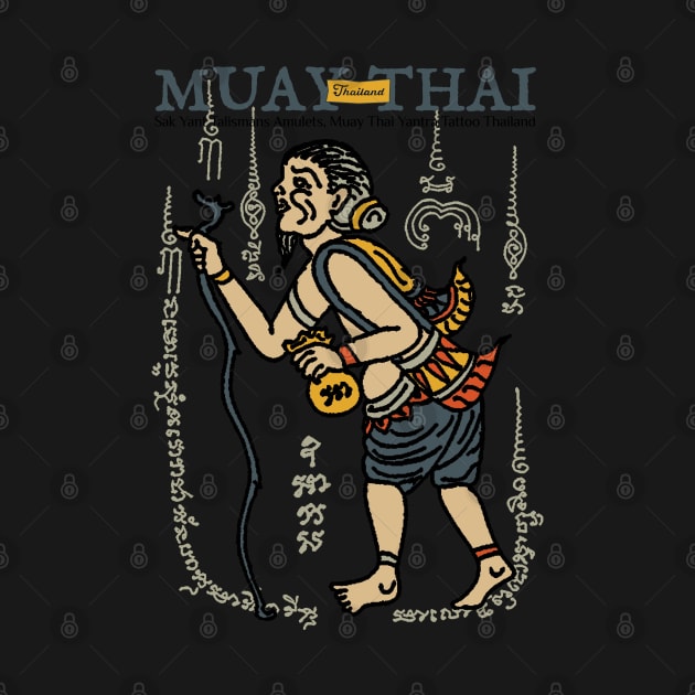 Tattoo Muay Thai Sak Yant Hermit by KewaleeTee