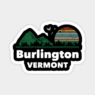 Mountain Sunset Flying Birds Outdoor Burlington Vermont Magnet