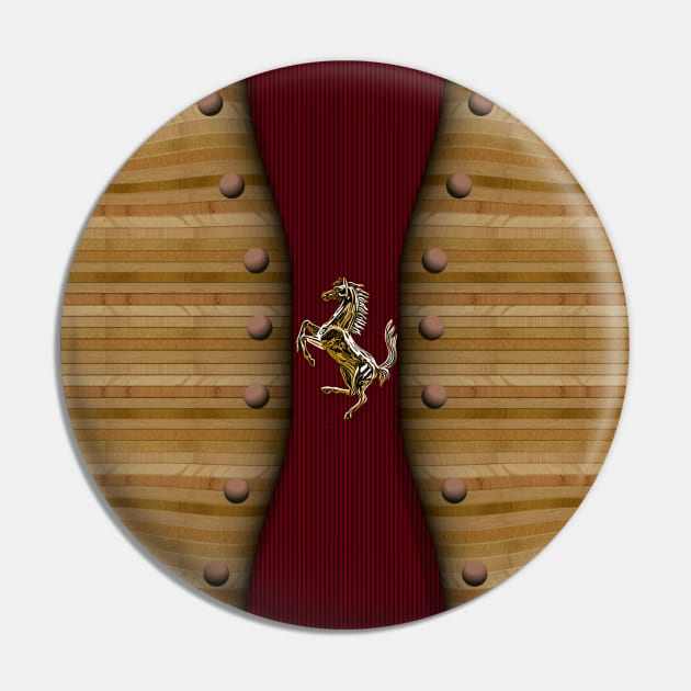 Wooden Prancing Horse Pin by vidka91@yahoo.com