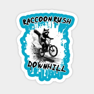 Raccoon Rush Downhill Magnet