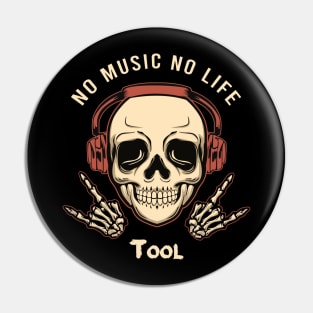 No music no life tool retro Pin