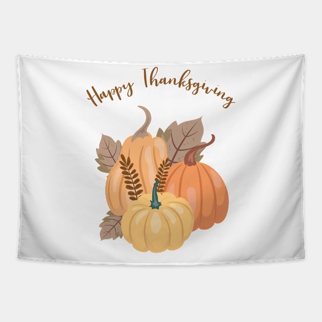 Happy Thanksgiving Tapestry by SWON Design