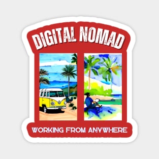 Digital Nomad Life Magnet