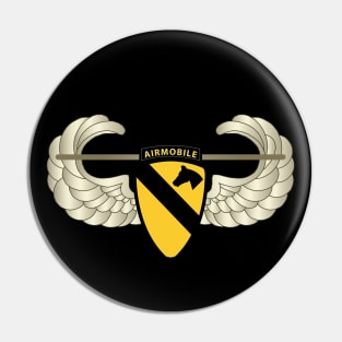 1st Cavalry Div Airmobile w Air Assault Badge wo Txt Pin