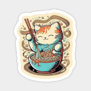 ramen cat Magnet